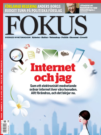Omslaget till Fokus nr15 från 2008 med där reportaget om molnet publicerades.
