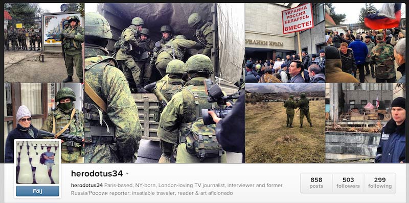Följ utvecklingen i Ukraina via Instagram.