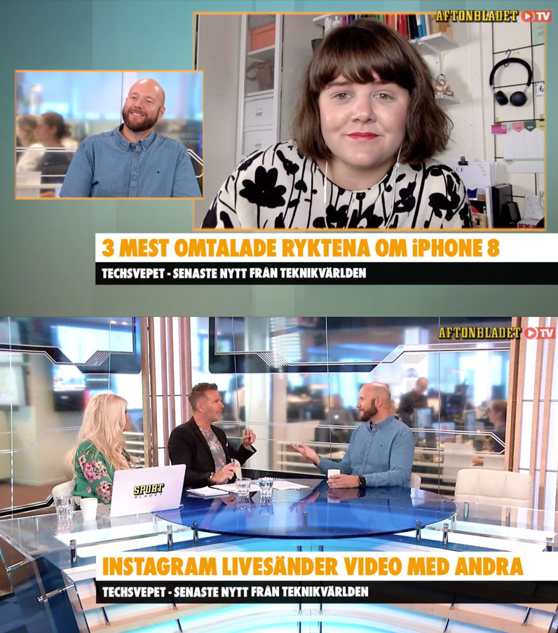 Fredrik Wass och Elin Häggberg i Aftonbladet TV